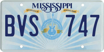 MS license plate BVS747