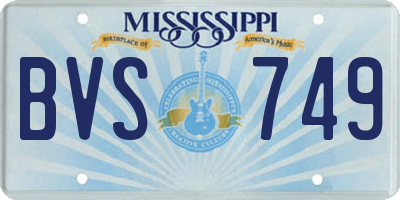 MS license plate BVS749