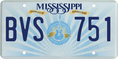 MS license plate BVS751