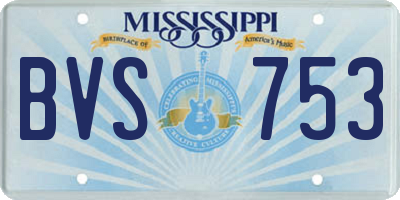 MS license plate BVS753