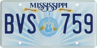 MS license plate BVS759