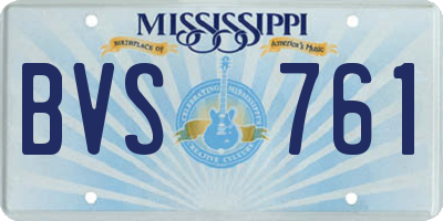 MS license plate BVS761