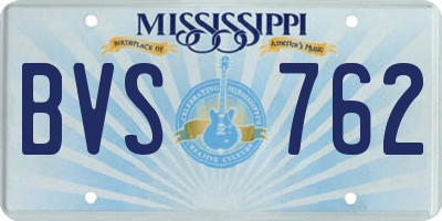 MS license plate BVS762