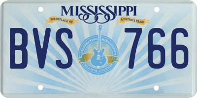 MS license plate BVS766