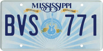 MS license plate BVS771