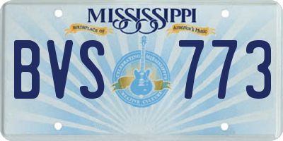 MS license plate BVS773