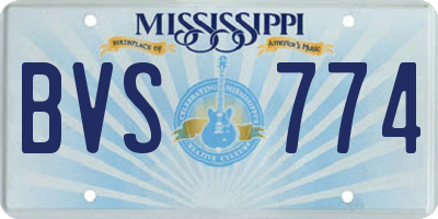 MS license plate BVS774