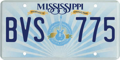 MS license plate BVS775