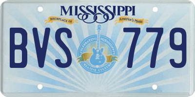 MS license plate BVS779
