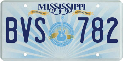 MS license plate BVS782