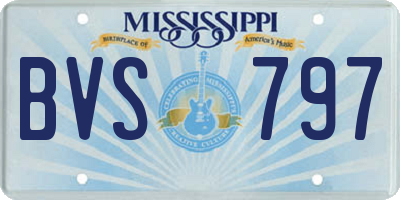 MS license plate BVS797