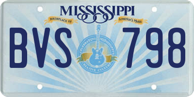 MS license plate BVS798