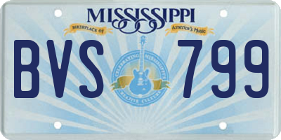 MS license plate BVS799