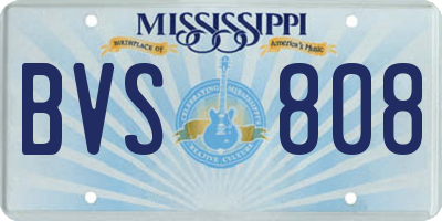 MS license plate BVS808