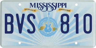 MS license plate BVS810