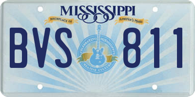 MS license plate BVS811