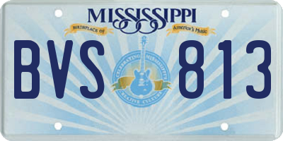 MS license plate BVS813