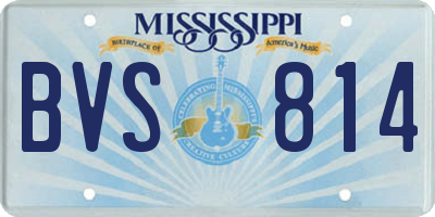 MS license plate BVS814