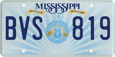 MS license plate BVS819