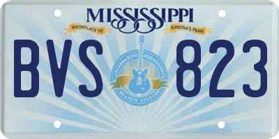 MS license plate BVS823