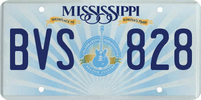 MS license plate BVS828