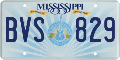 MS license plate BVS829