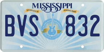 MS license plate BVS832