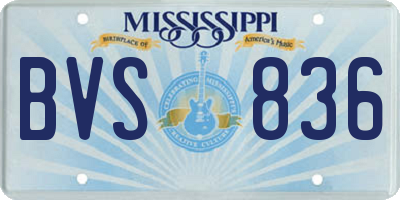 MS license plate BVS836