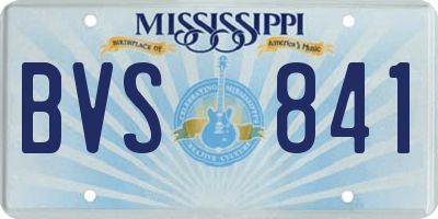 MS license plate BVS841