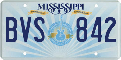 MS license plate BVS842