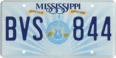 MS license plate BVS844