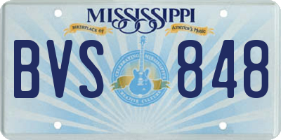 MS license plate BVS848