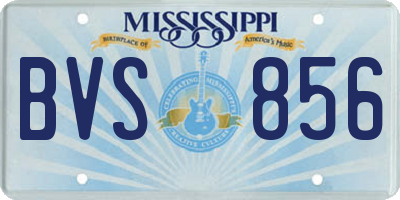 MS license plate BVS856