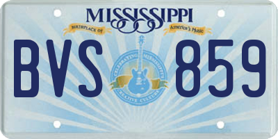 MS license plate BVS859