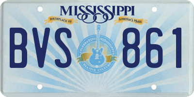 MS license plate BVS861