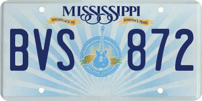 MS license plate BVS872