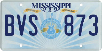 MS license plate BVS873