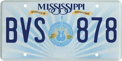 MS license plate BVS878