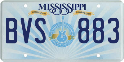 MS license plate BVS883