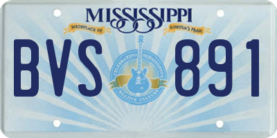 MS license plate BVS891