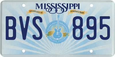 MS license plate BVS895