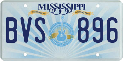 MS license plate BVS896
