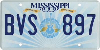MS license plate BVS897