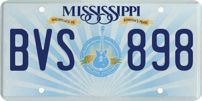 MS license plate BVS898