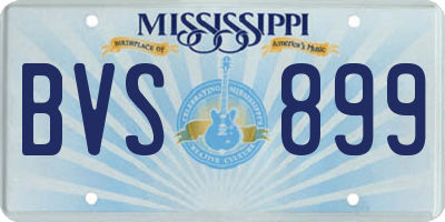 MS license plate BVS899