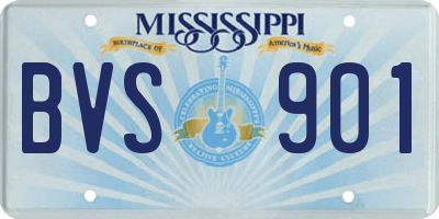 MS license plate BVS901