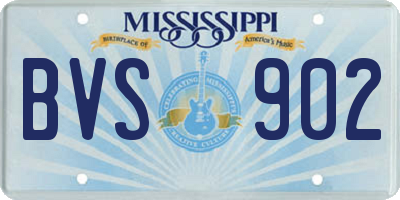 MS license plate BVS902