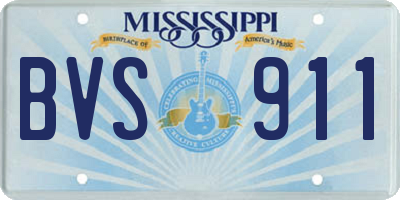 MS license plate BVS911