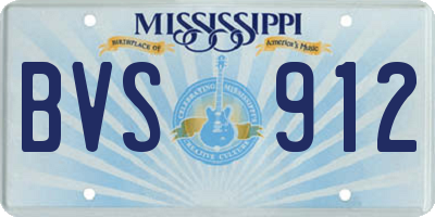 MS license plate BVS912