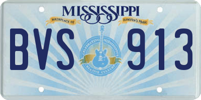 MS license plate BVS913